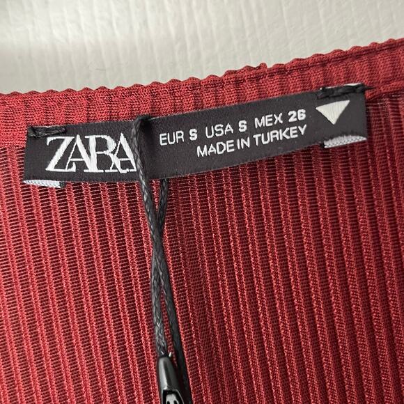 Zara Pleated Wrap Dress - Size S - NWT - Picture 5 of 13